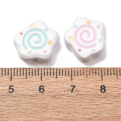 Printed Opaque Acrylic Beads AC-CBA46F7-04-1