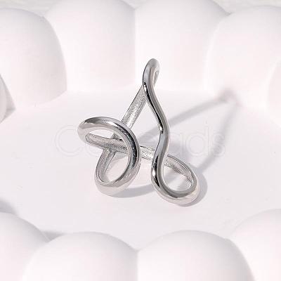 Zinc Alloy Adjustable Open Cuff Rings for Women FS-WGC55D1-02-1