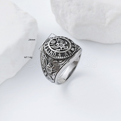 304 Stainless Steel US Military Army Finger Rings for Men YQ5798-2-1