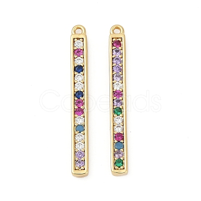 Brass Micro Pave Cubic Zirconia Pendants KK-G526-10G-1