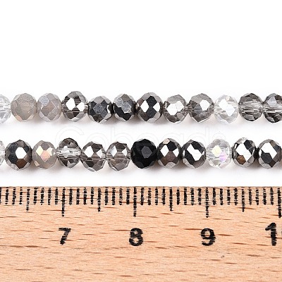Electroplate Glass Beads Strands GLAA-T023-B16-01-1