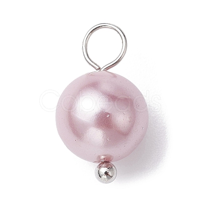 Shell Pearl Dyed Round Charms PALLOY-JF02245-03-1