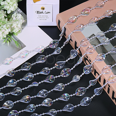 Acrylic Beads Chains CHAC-WH0001-06-1