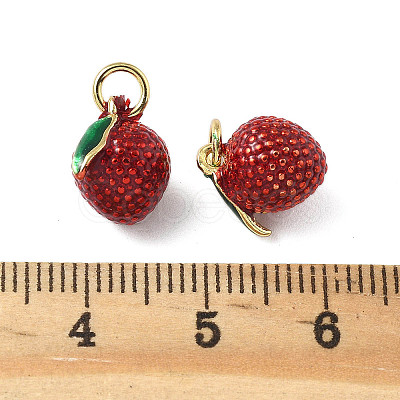 Brass Enamel Pendants KK-R229-07G-03-1