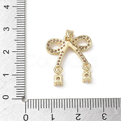 Brass Micro Pave Clear Cubic Zirconia Pendants KK-A299-09G-1