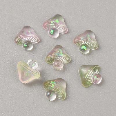 Mushroom Luminous Resin Cabochons MRMJ-TAC0009-07B-1