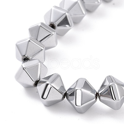 Electroplated Non-magnetic Synthetic Hematite Beads Strands G-G862-01-1