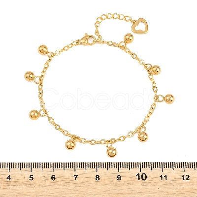 304 Stainless Steel Charm Bracelets BJEW-D458-02G-1