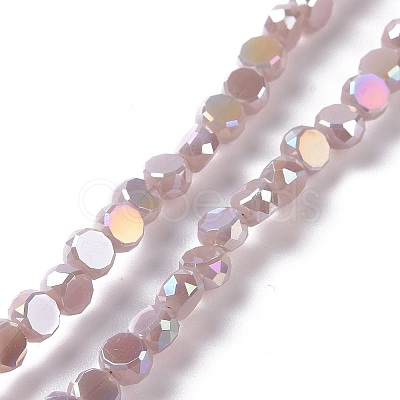 Electroplate Glass Beads Strands GLAA-E036-03B-1