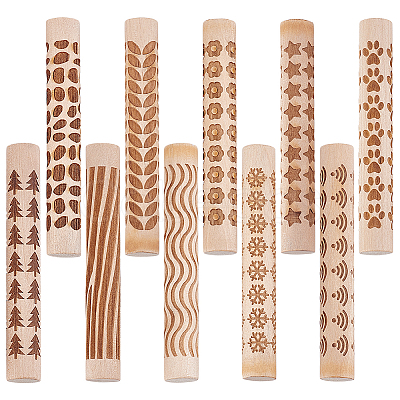 Wood Embossing Rod DIY-WH0504-892-1