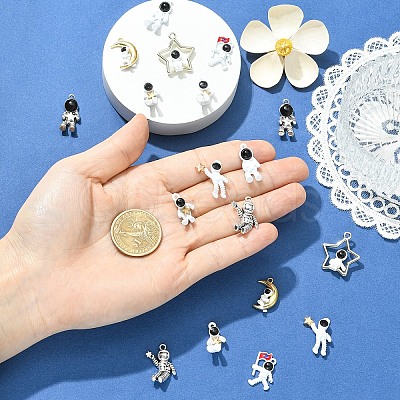 18Pcs 9 Styles Alloy Pendants FIND-YW0012-14-1