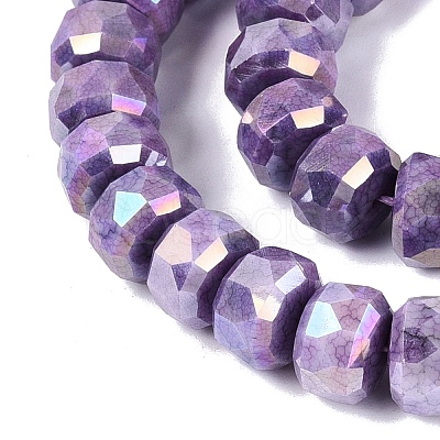 Anti-Tarnish Electroplate Glass Beads Strands GLAA-T025-10mm-11O-1