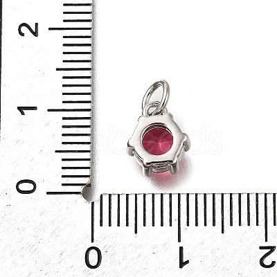 Brass Pave Cubic Zirconia Pendants KK-V002-23P-02-1