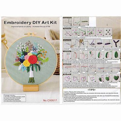 DIY Bouquet Pattern Embroidery Kit LS-DIY-O021-14A-1