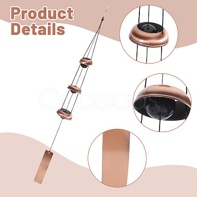 Iron Blessing Wind Chimes HJEW-WH0108-009R-1