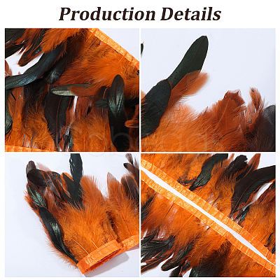 1 Bundle Fashion Feather Cloth Strand Costume Accessories DIY-GF0012-59A-1