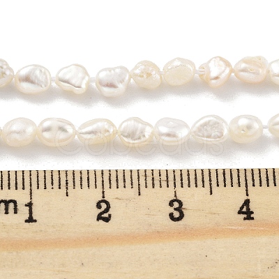 Natural Keshi Pearl Cultured Freshwater Pearl Beads Strands PEAR-P062-25B-1