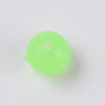 Plastic Luminous Glow Fishing Beads FIND-WH0075-39A-1