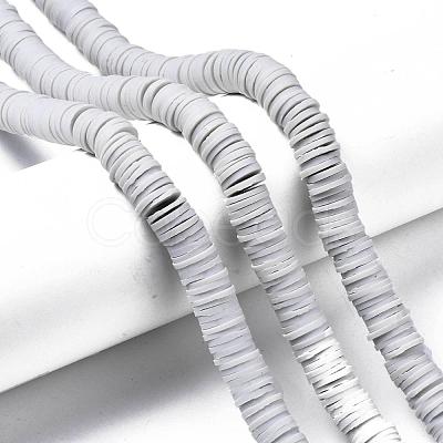 Flat Round Handmade Polymer Clay Beads CLAY-R067-10mm-39-1