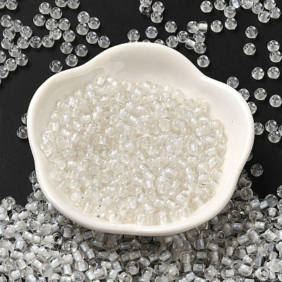 6/0 Transparent Inside Colours Glass Seed Beads SEED-P006-01A-15-1