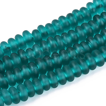 Handmade Frosted Lampwork Beads Strands LAMP-T007-10F-1