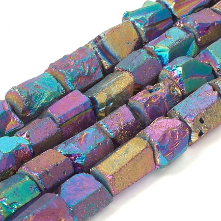 Electroplated Natural Quartz Crystal Beads Strands G-D0009-01B-05-1