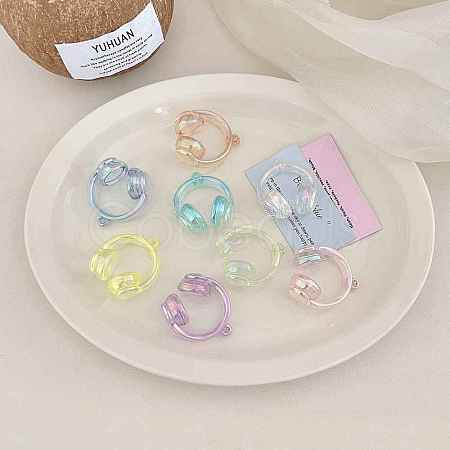 UV Plating Transparent Acrylic Pendants OACR-N138-34-1