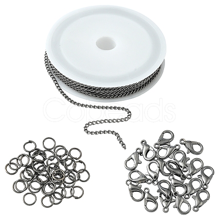 DIY Chain Bracelet Necklace Making Kit DIY-YW0006-37-1