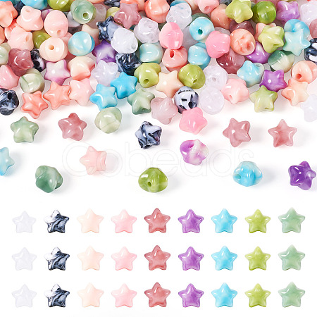 200Pcs Opaque Acrylic Beads OACR-TA0003-56-1