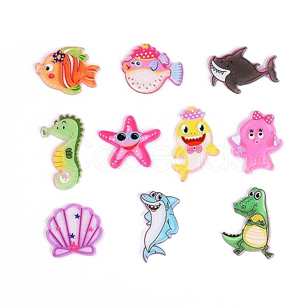 Marine Animal PVC Plastic Cabochons KY-X0008-16-1