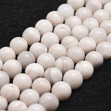 Natural White Crazy Lace Agate Bead Strands G-D840-55-10mm-1