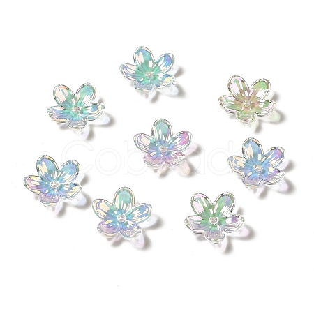 Transparent Acrylic Bead Caps OACR-H016-02-1