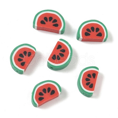 Fruit & Vegetable Theme Handmade Polymer Clay Beads CLAY-F006-02L-1
