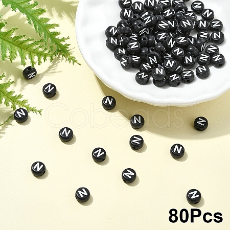Opaque Acrylic Horizontal Hole Beads SACR-YW0001-70N-1