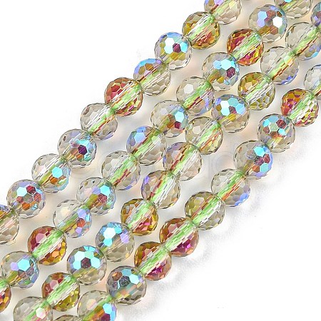 Electroplate Transparent Glass Beads EGLA-B013-02A-AB18-1
