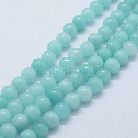 Natural & Dyed White Jade Bead Strands X-G-P370-02-8mm-1