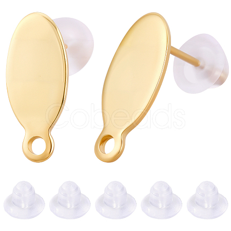30Pcs 304 Stainless Steel Stud Earring Findings STAS-BBC0008-92G-1