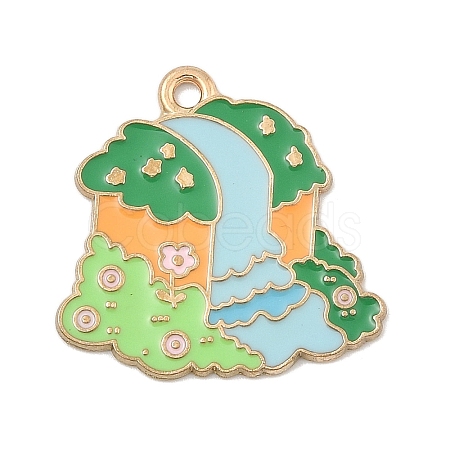 Animal Forest Theme Zinc Alloy Enamel Pendants FIND-Z065-01I-1