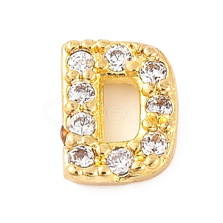 Rack Plating Brass Micro Pave Cubic Zirconia Cabochons KK-F874-04G-D-1