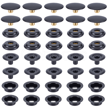 1Bag Brass Snap Buttons KK-GF0001-25EB-1