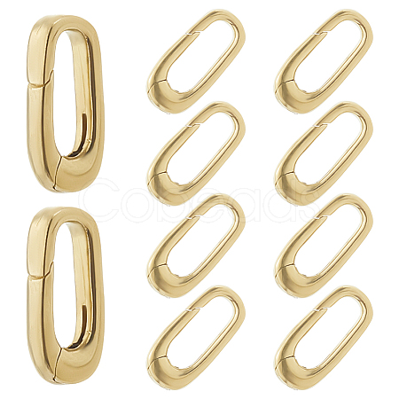 10Pcs Brass Spring Gate Rings KK-FH0008-17A-1