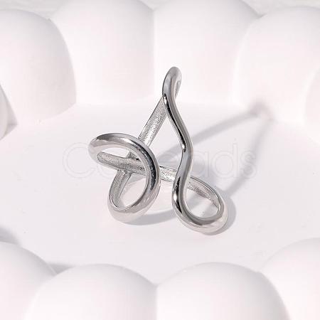 Zinc Alloy Adjustable Open Cuff Rings for Women FS-WGC55D1-02-1
