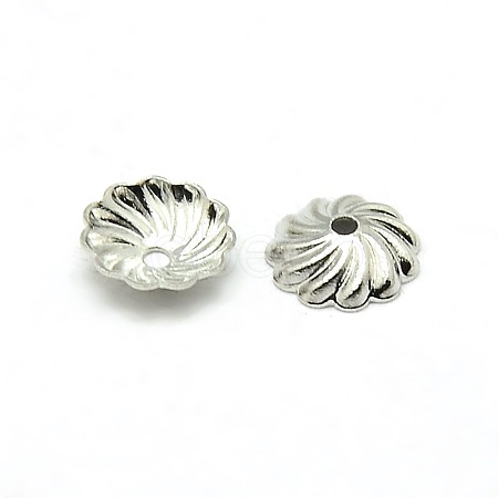 Brass Flower Bead Caps KK-O043-02P-1