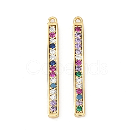 Brass Micro Pave Cubic Zirconia Pendants KK-G526-10G-1