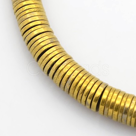 Electroplate Non-magnetic Synthetic Hematite Beads Strands G-J216E-06-1