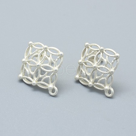 Alloy Stud Earring Findings PALLOY-F255-08MS-1