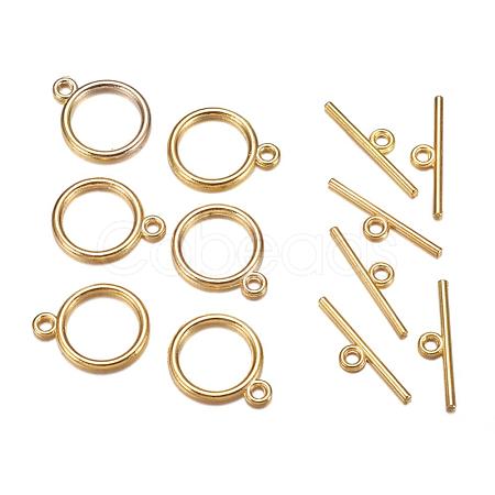 Tibetan Style Toggle Clasps X-TIBE-A12208-G-NR-1