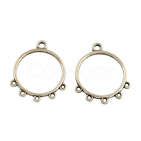 Tibetan Style Alloy Ring Chandelier Components Links X-TIBE-3818-AS-LF-1
