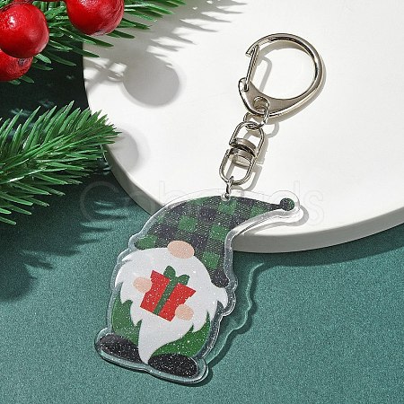 Christmas Theme Acrylic Pendant Decoration HJEW-YW00032-05-1