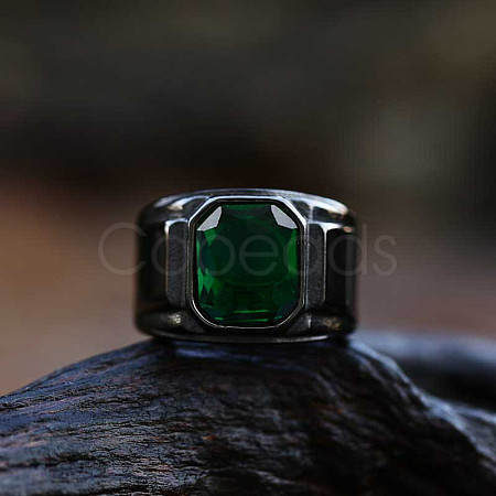 Alloy with Glass Finger Rings for Men FS-WG2A945-12-1